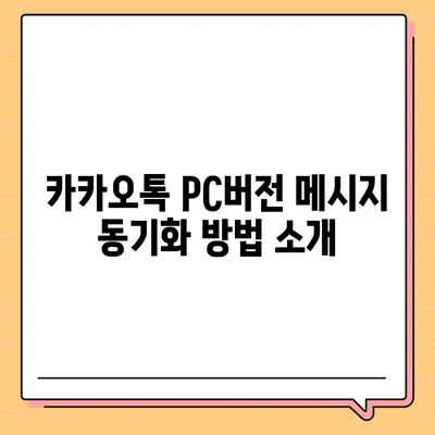 카카오톡 pc버전 메시지