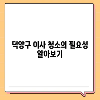 덕양구 이사 청소 | 깨끗한 이사 시작