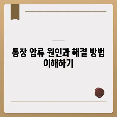 카카오뱅크 통장 압류 해제 꿀팁