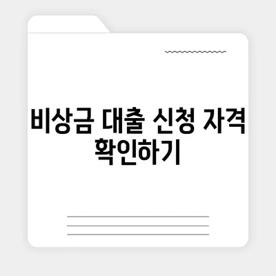 카카오뱅크 비상금 대출 신청 방법