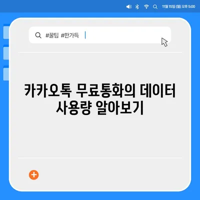 카카오톡 무료통화