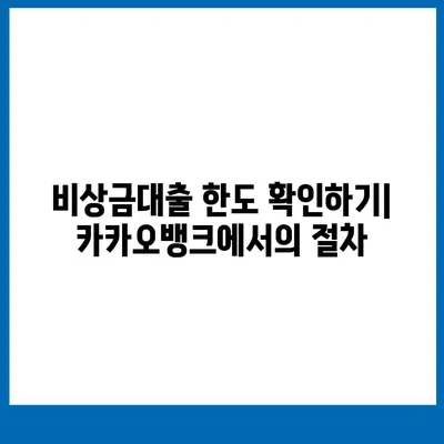 카카오뱅크 pc버전 비상금대출 pc버전 방법