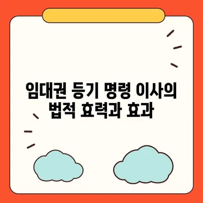 임대권 등기 명령 이사