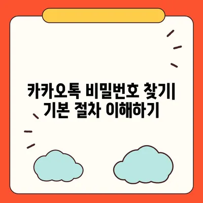 카카오톡 비밀번호 찾기 및 변경 가이드