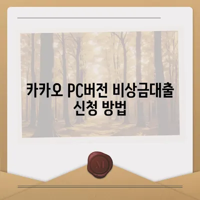 카카오 pc버전 비상금대출