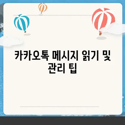 카카오톡 메시지