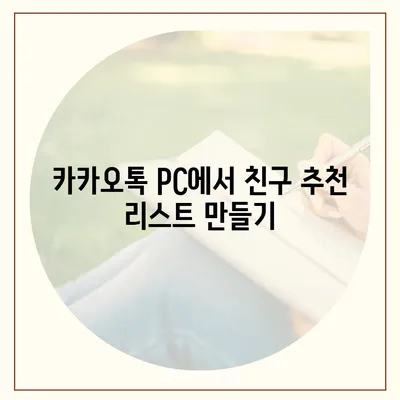 카카오톡 pc버전 친구추천