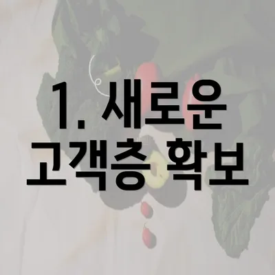 1. 새로운 고객층 확보