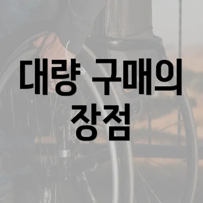 대량 구매의 장점