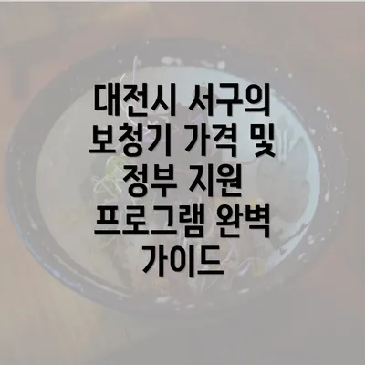 대전시 서구의 보청기 가격 및 정부 지원 프로그램 완벽 가이드