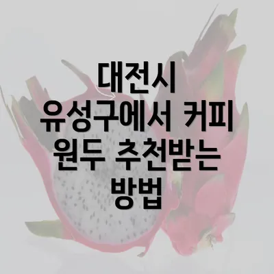 대전시 유성구에서 커피 원두 추천받는 방법