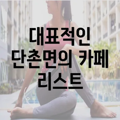 대표적인 단촌면의 카페 리스트