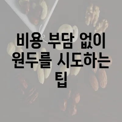 비용 부담 없이 원두를 시도하는 팁