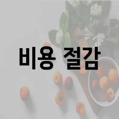 비용 절감