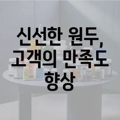 신선한 원두, 고객의 만족도 향상