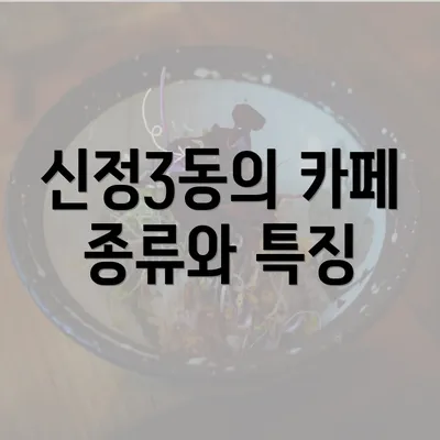 신정3동의 카페 종류와 특징