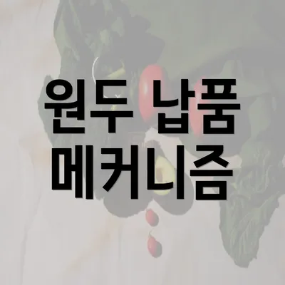 원두 납품 메커니즘