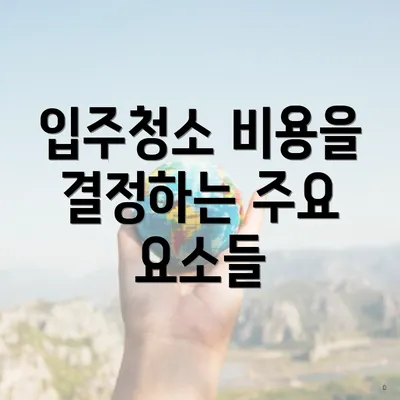 입주청소 비용을 결정하는 주요 요소들