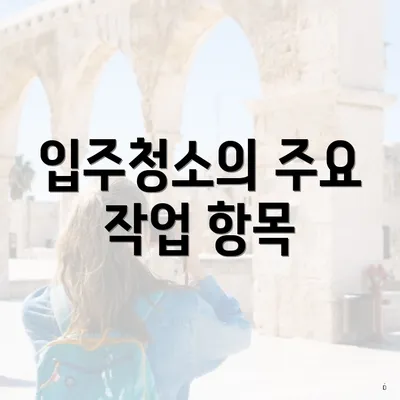 입주청소의 주요 작업 항목