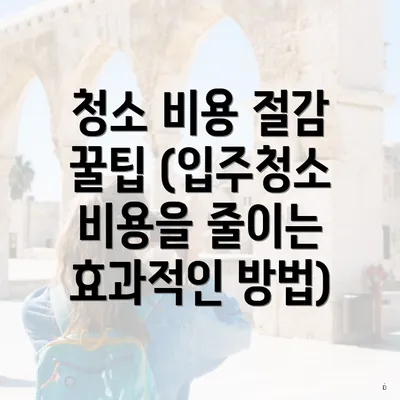 청소 비용 절감 꿀팁 (입주청소 비용을 줄이는 효과적인 방법)