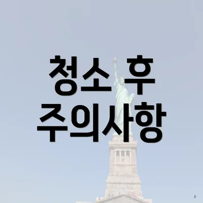 청소 후 주의사항