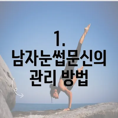 1. 남자눈썹문신의 관리 방법