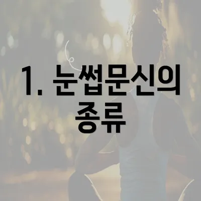 1. 눈썹문신의 종류