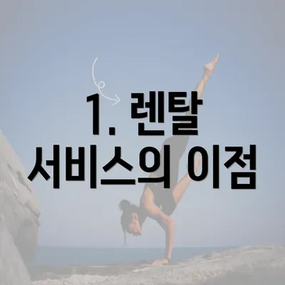 1. 렌탈 서비스의 이점