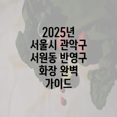 2025년 서울시 관악구 서원동 반영구 화장 완벽 가이드