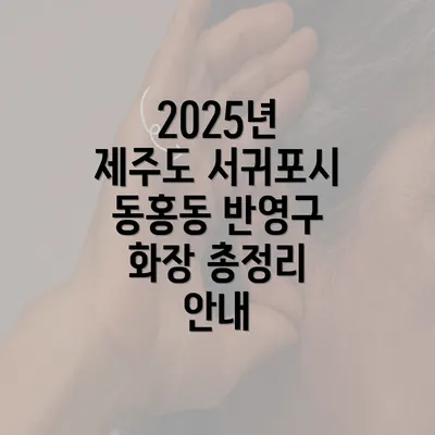 2025년 제주도 서귀포시 동홍동 반영구 화장 총정리 안내