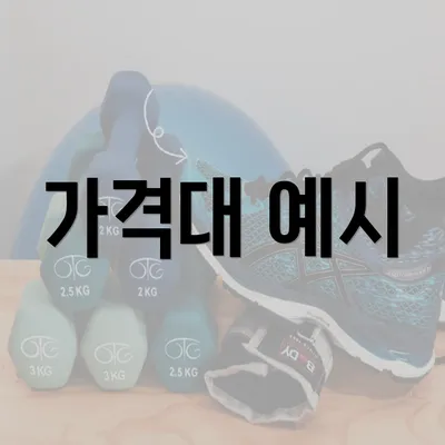 가격대 예시