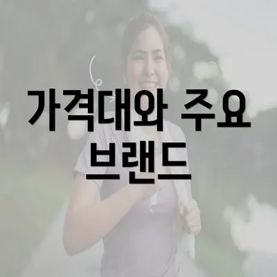 가격대와 주요 브랜드