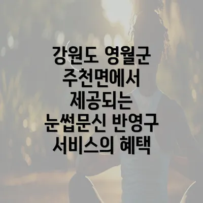 강원도 영월군 주천면에서 제공되는 눈썹문신 반영구 서비스의 혜택