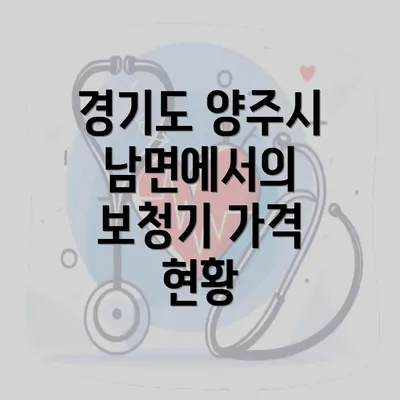 경기도 양주시 남면에서의 보청기 가격 현황