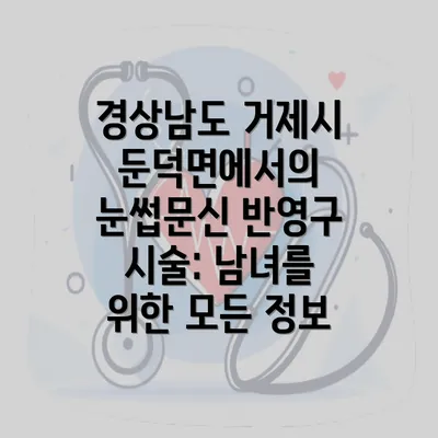 경상남도 거제시 둔덕면에서의 눈썹문신 반영구 시술: 남녀를 위한 모든 정보