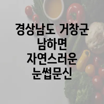 경상남도 거창군 남하면 자연스러운 눈썹문신