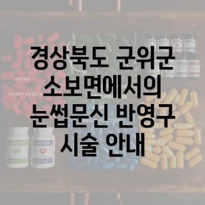 경상북도 군위군 소보면에서의 눈썹문신 반영구 시술 안내