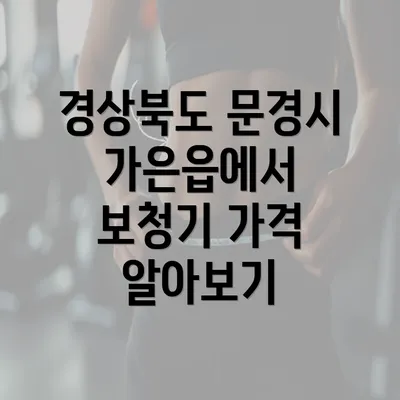 경상북도 문경시 가은읍에서 보청기 가격 알아보기