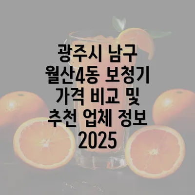 광주시 남구 월산4동 보청기 가격 비교 및 추천 업체 정보 2025