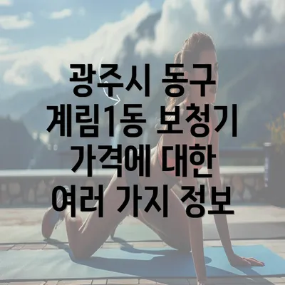 광주시 동구 계림1동 보청기 가격 비교와 추천에 대한 모든 것