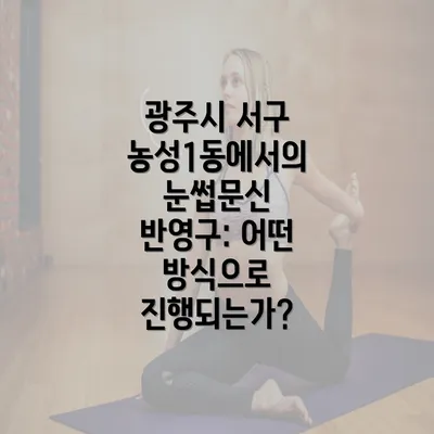 광주시 서구 농성1동에서의 눈썹문신 반영구: 어떤 방식으로 진행되는가?