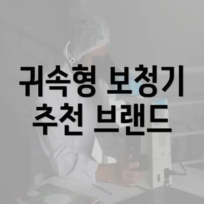 귀속형 보청기 추천 브랜드