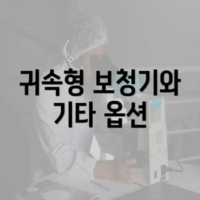 귀속형 보청기와 기타 옵션