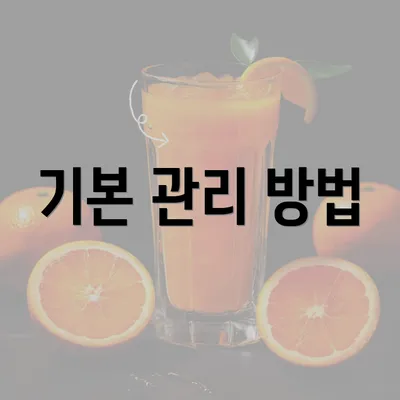 기본 관리 방법