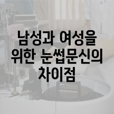 남성과 여성을 위한 눈썹문신의 차이점