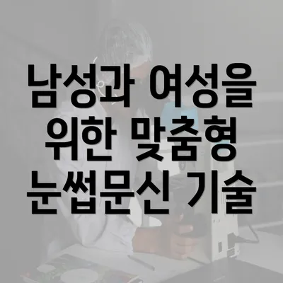 남성과 여성을 위한 맞춤형 눈썹문신 기술