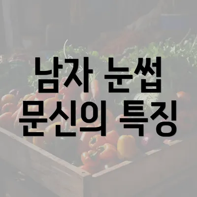 남자 눈썹 문신의 특징