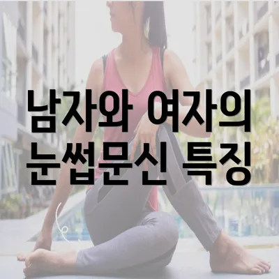 남자와 여자의 눈썹문신 특징