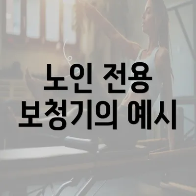 노인 전용 보청기의 예시