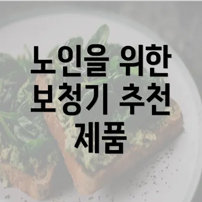 노인을 위한 보청기 추천 제품